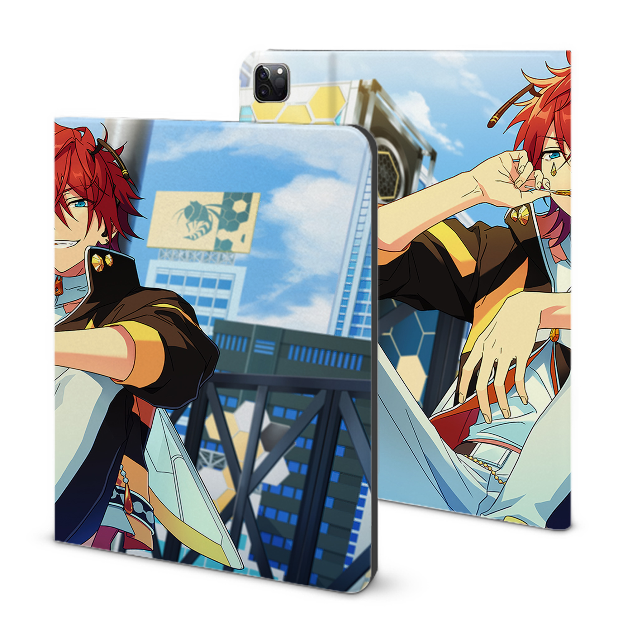 （画像用） あんさんぶるスターズ! Ensemble Stars IPad ケース ブック型 PUレザー TPU 耐衝撃 軽量 薄型 ペン収納なし 全面保護 IPad 各モデル対応
